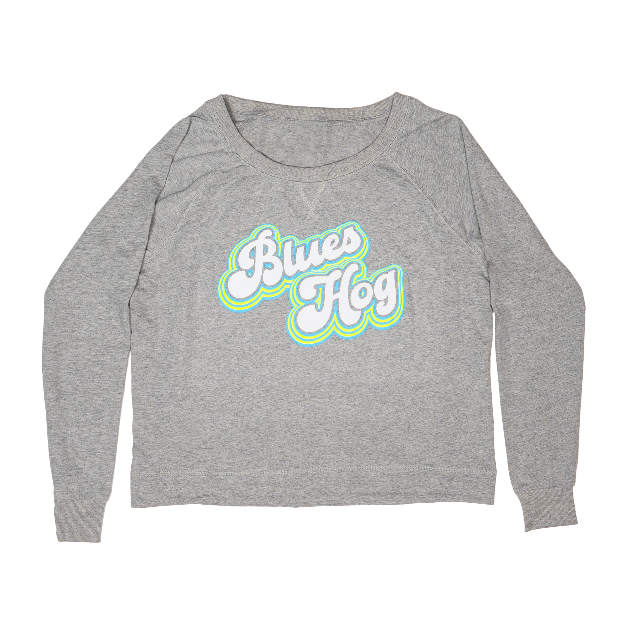 blues-hog-outline-long-sleeve-crewneck-pullover-grau image 1