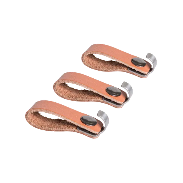barbecook-buddy-zubeh-rhaken-leder-edelstahl-3er-set image 1
