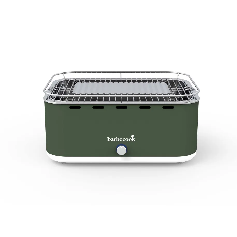 barbecook-carlo-tischgrill-army-green-holzkohle-6-pers image 1
