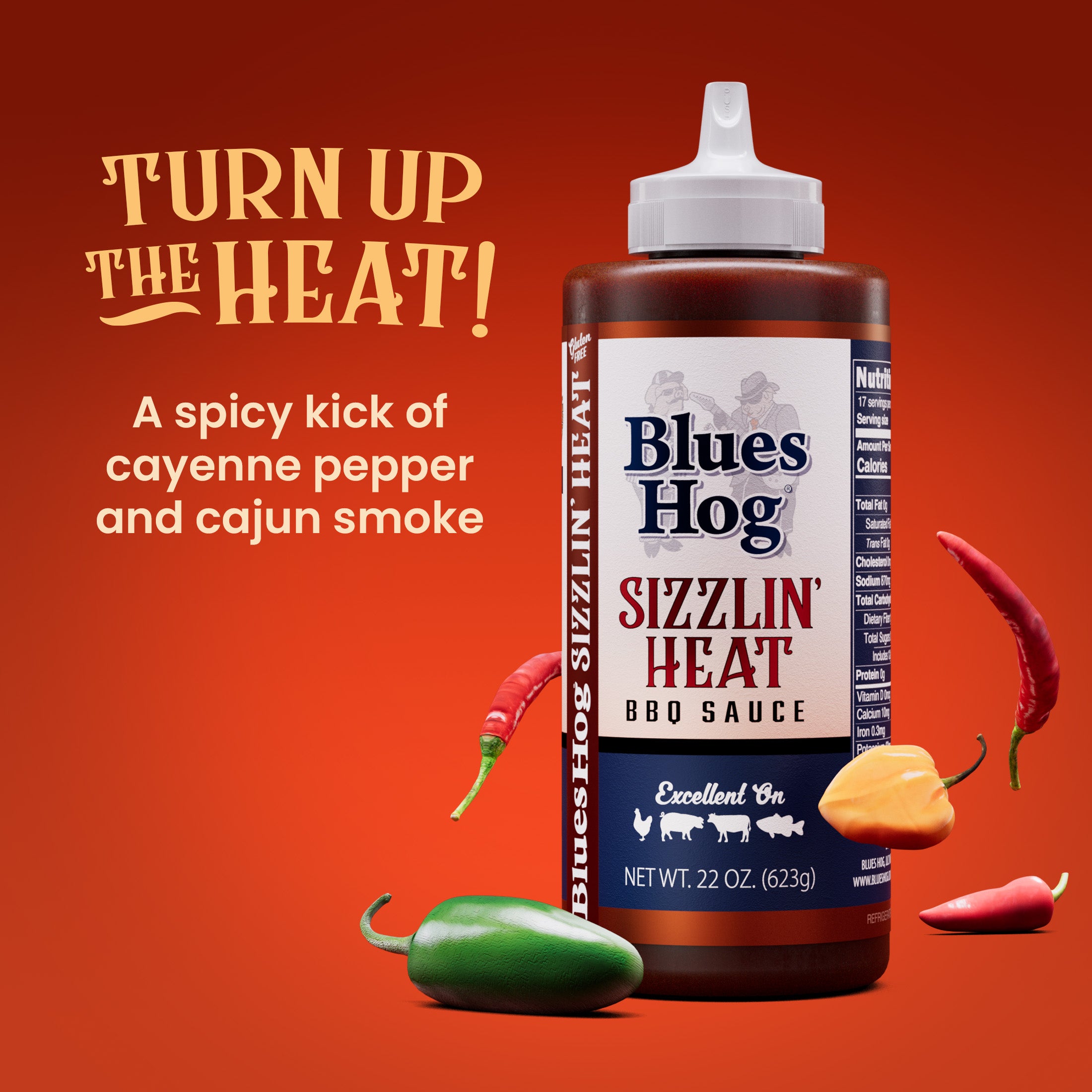 blues-hog-sizzlin-heat-bbq-sauce-22oz-scharf-wuerzig image 2