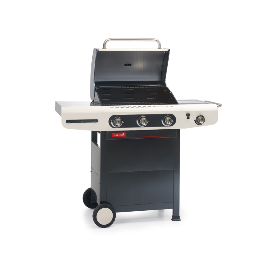 barbecook-siesta-310-gasgrill-ceram-cream-2-brenner-mit-deckel image 2
