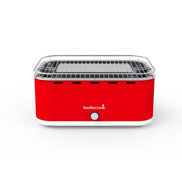 barbecook-carlo-tischgrill-chili-pepper-rot-tragbar-holzkohle image 1