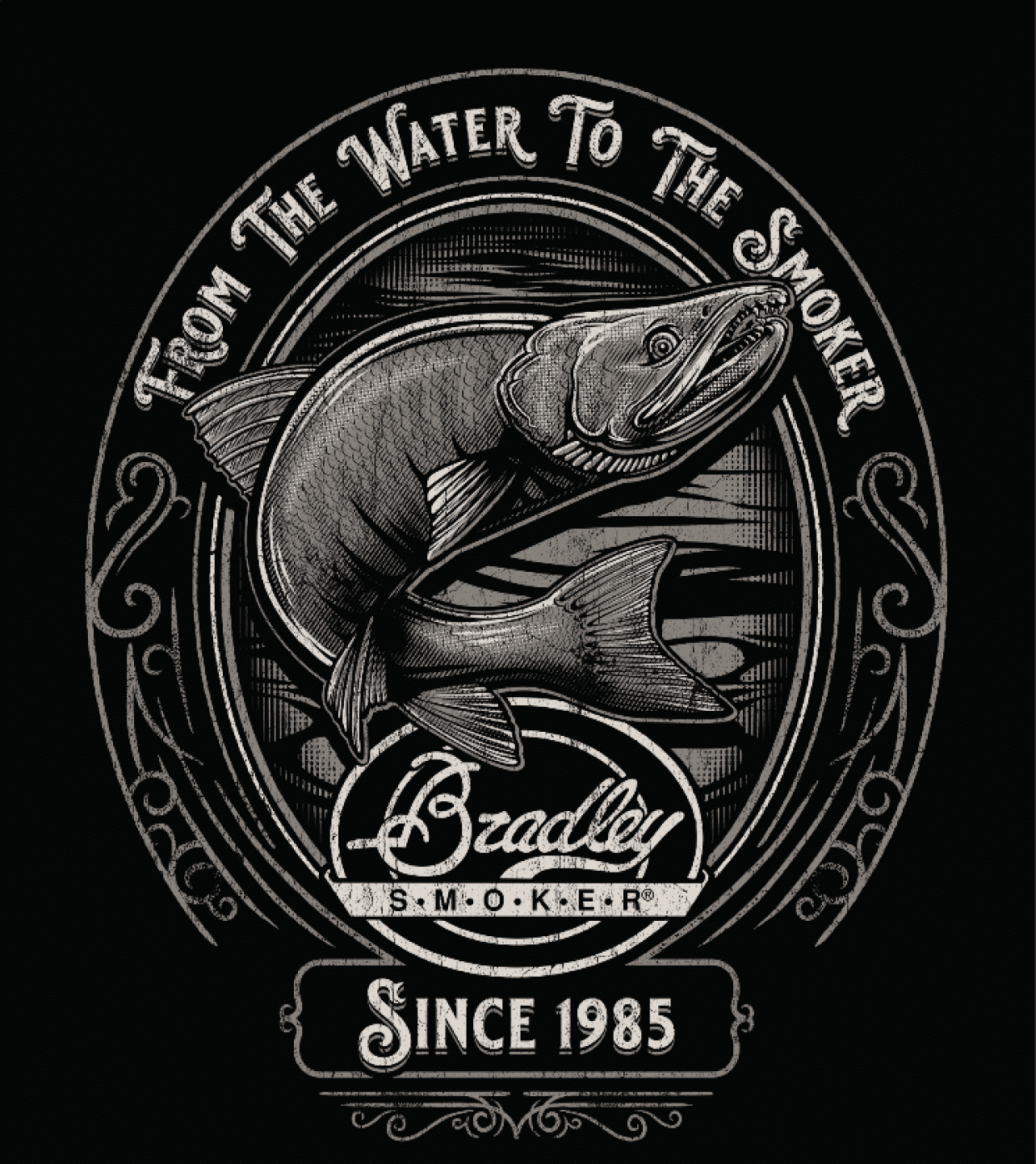 bradley-smoker-salmon-t-shirt-bbq-shirt-schwarz-gr-e-l image 2