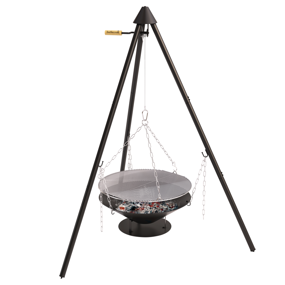 barbecook-junko-holzgrill-dreibein-mit-flaschenzug image 1