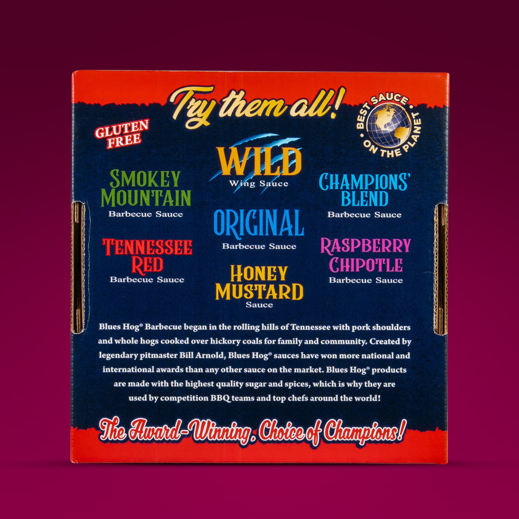 blues-hog-gifts-bbq-sauce-box-raspberry-chipotle-smokey-mountain-geschenkset image 2