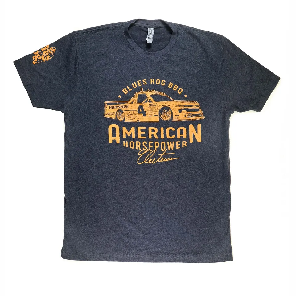 blues-hog-apparel-cleetus-horsepower-t-shirt-grau-baumwolle image 1