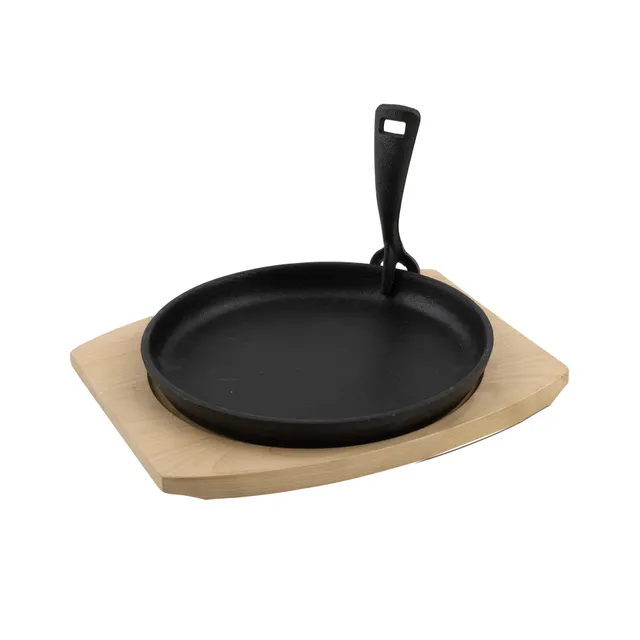 barbecook-buddy-gusseisen-grillpfanne-bambusuntersetzer image 1