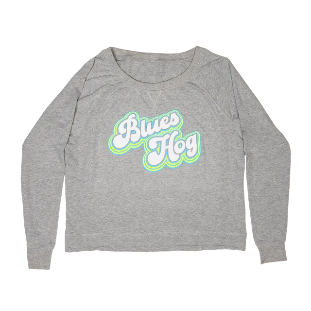 blues-hog-outline-long-sleeve-crewneck-pullover-grau image 1