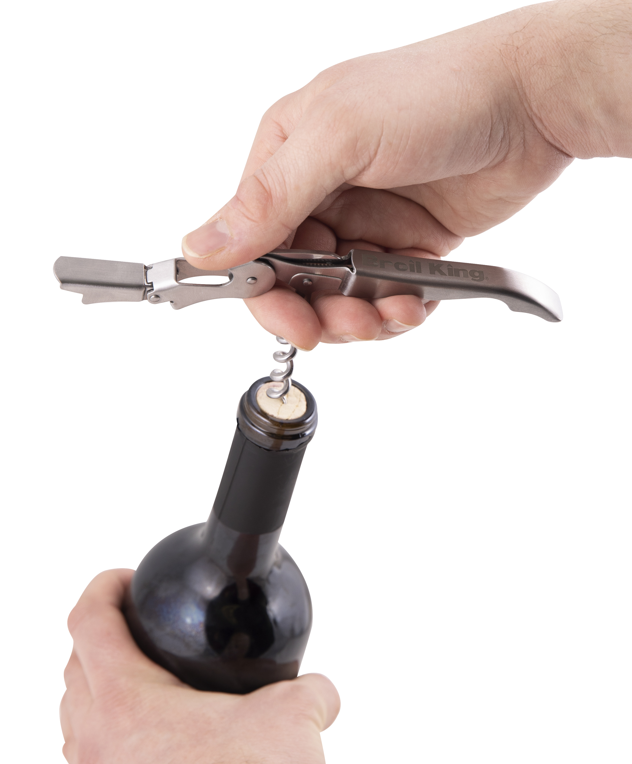 broil-king-grill-accessories-wein-ffner-edelstahl-mit-korkenzieher image 4