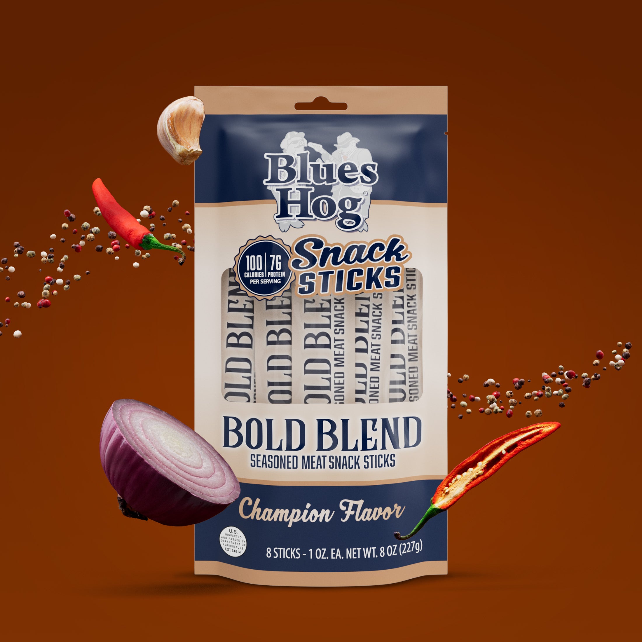 blues-hog-meat-bold-blend-snack-sticks-fleisch-snack-8er-pack image 1