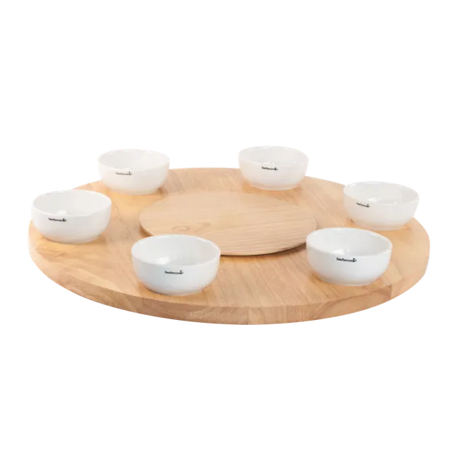 barbecook-joya-drehteller-gummi-holz-mit-6-schalen image 1
