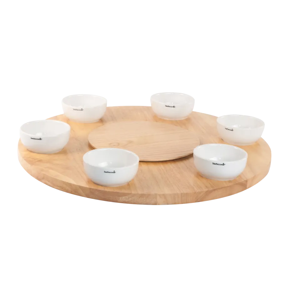 barbecook-joya-drehteller-gummi-holz-mit-6-schalen image 1