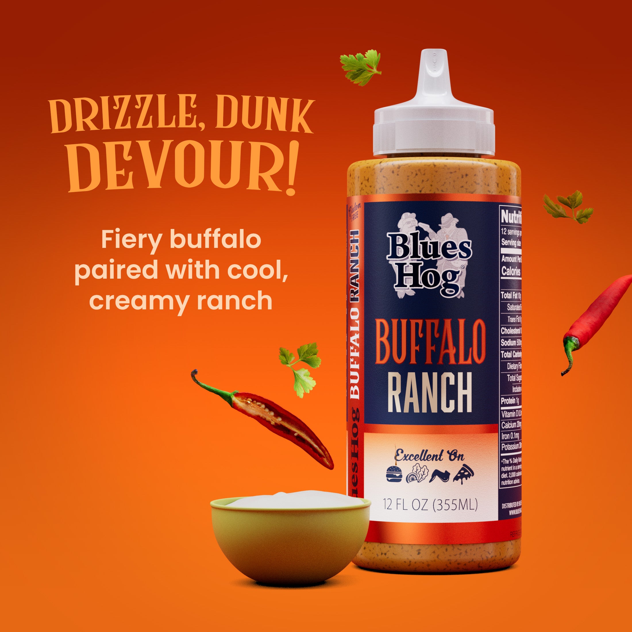 blues-hog-buffalo-ranch-sauce-12-oz-dip-scharf-cremig image 2