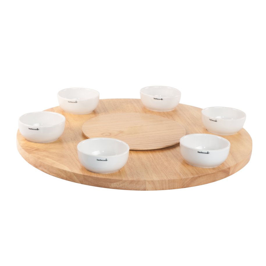 barbecook-joya-drehteller-gummi-holz-mit-6-schalen image 1