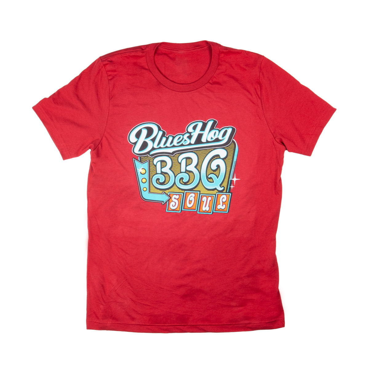 blues-hog-bbq-soul-t-shirt-herren-cardinal-l-baumwolle image 1