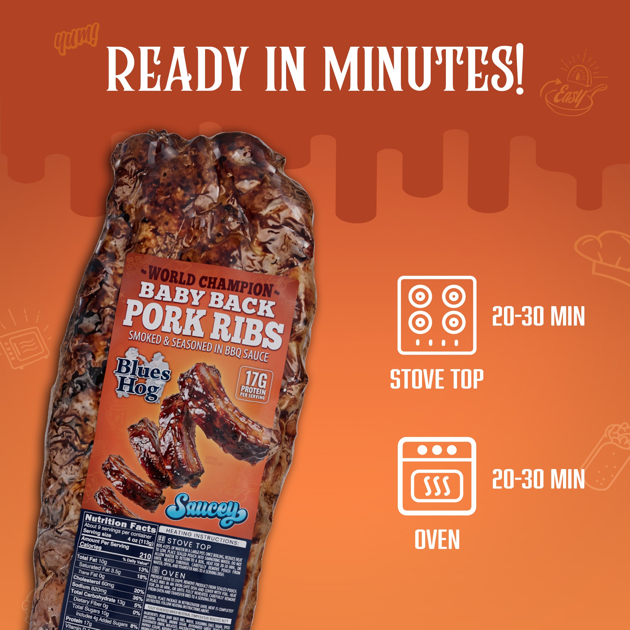 blues-hog-bbq-baby-back-pork-ribs-rippchen-1kg image 2