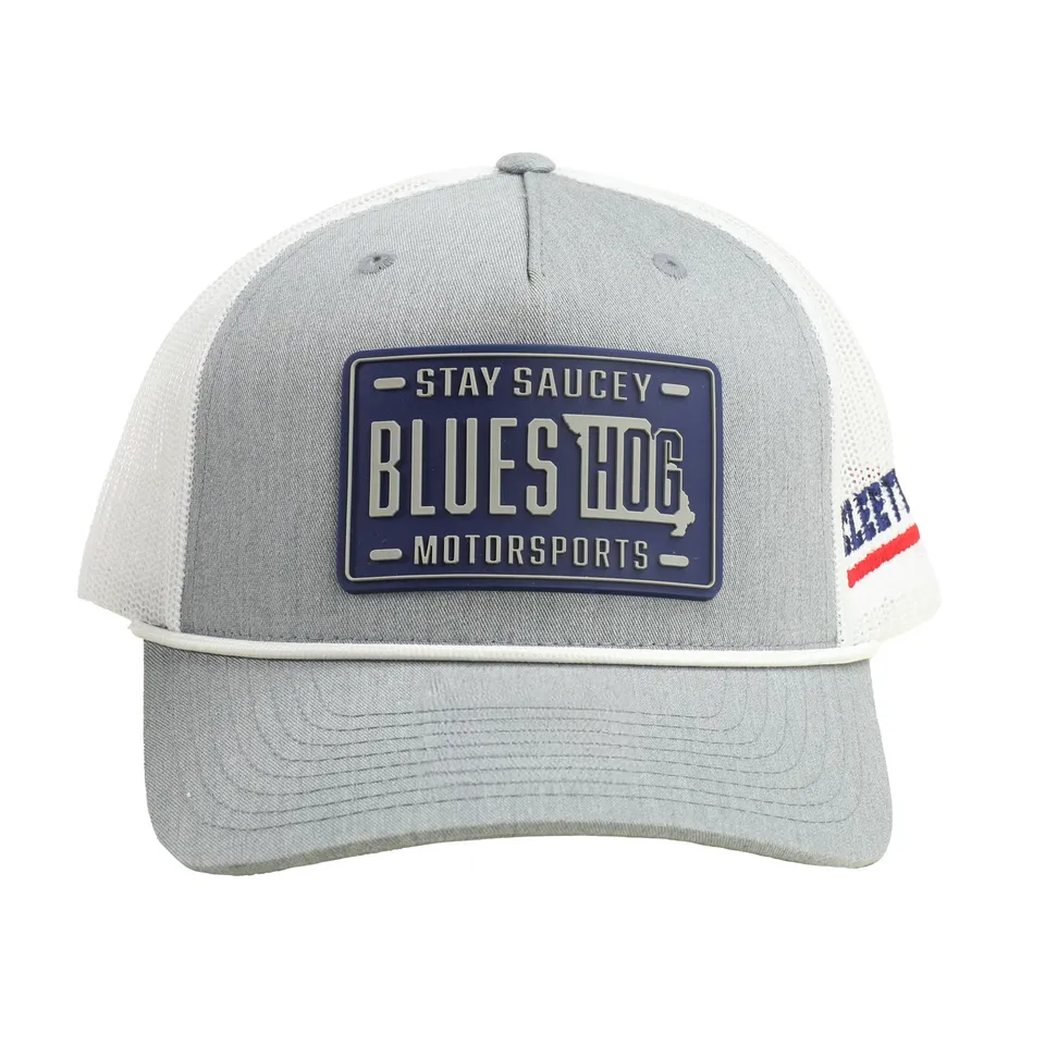 blues-hog-apparel-cleetus-license-plate-cap-grau-trucker image 1