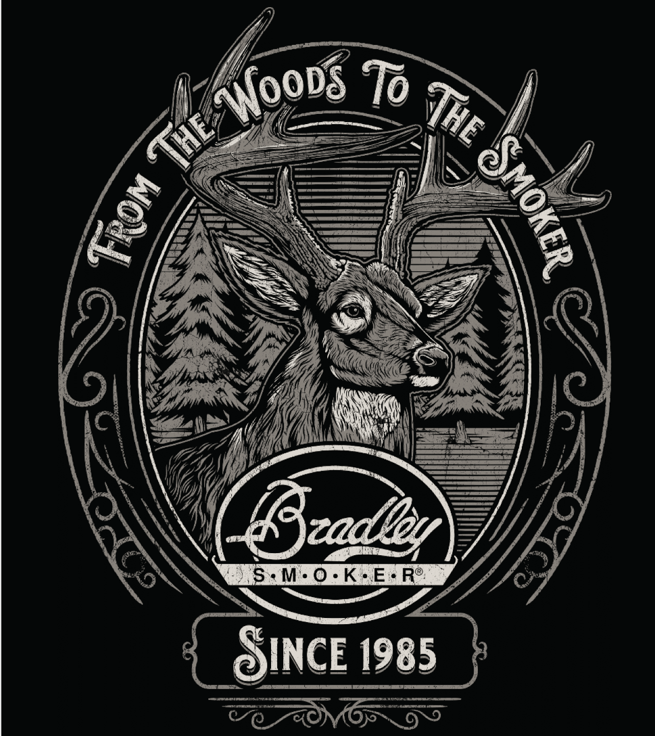 bradley-smoker-bbq-smoking-deer-t-shirt-schwarz-gr-e-l image 2