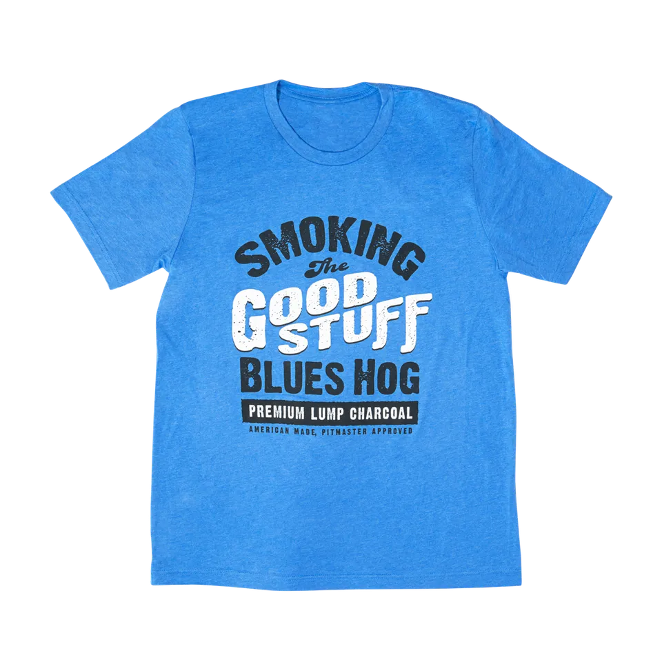 blues-hog-smoking-the-good-stuff-t-shirt-gr-s-blau-baumwolle image 1