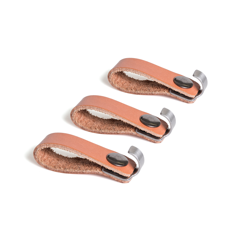 barbecook-buddy-zubeh-rhaken-leder-edelstahl-3er-set image 3