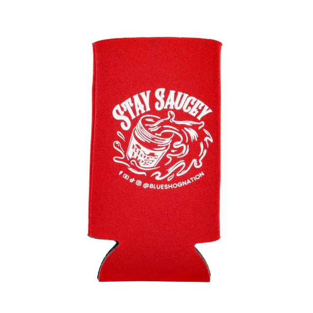 blues-hog-stay-saucey-slim-koozie-dosenk-hler-rot-isoliert image 1