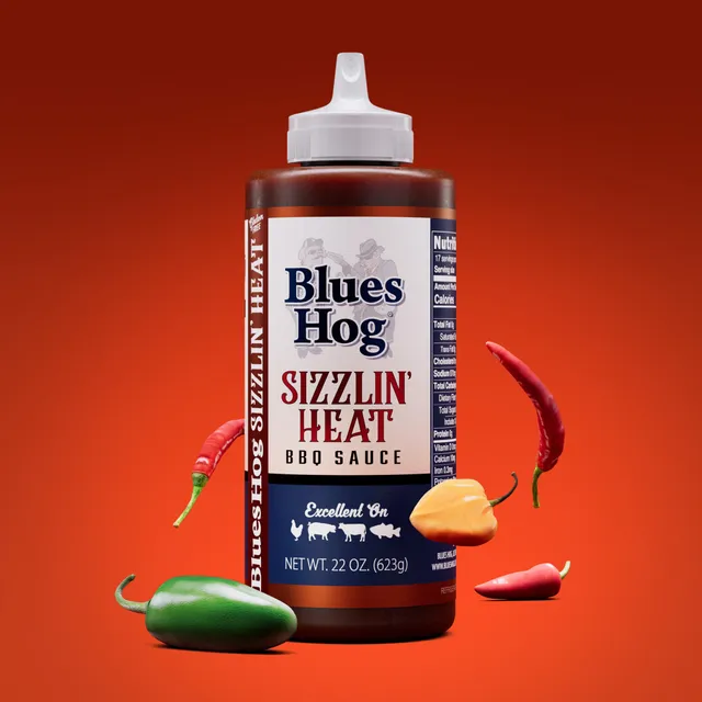 blues-hog-sizzlin-heat-bbq-sauce-22oz-scharf-wuerzig image 1