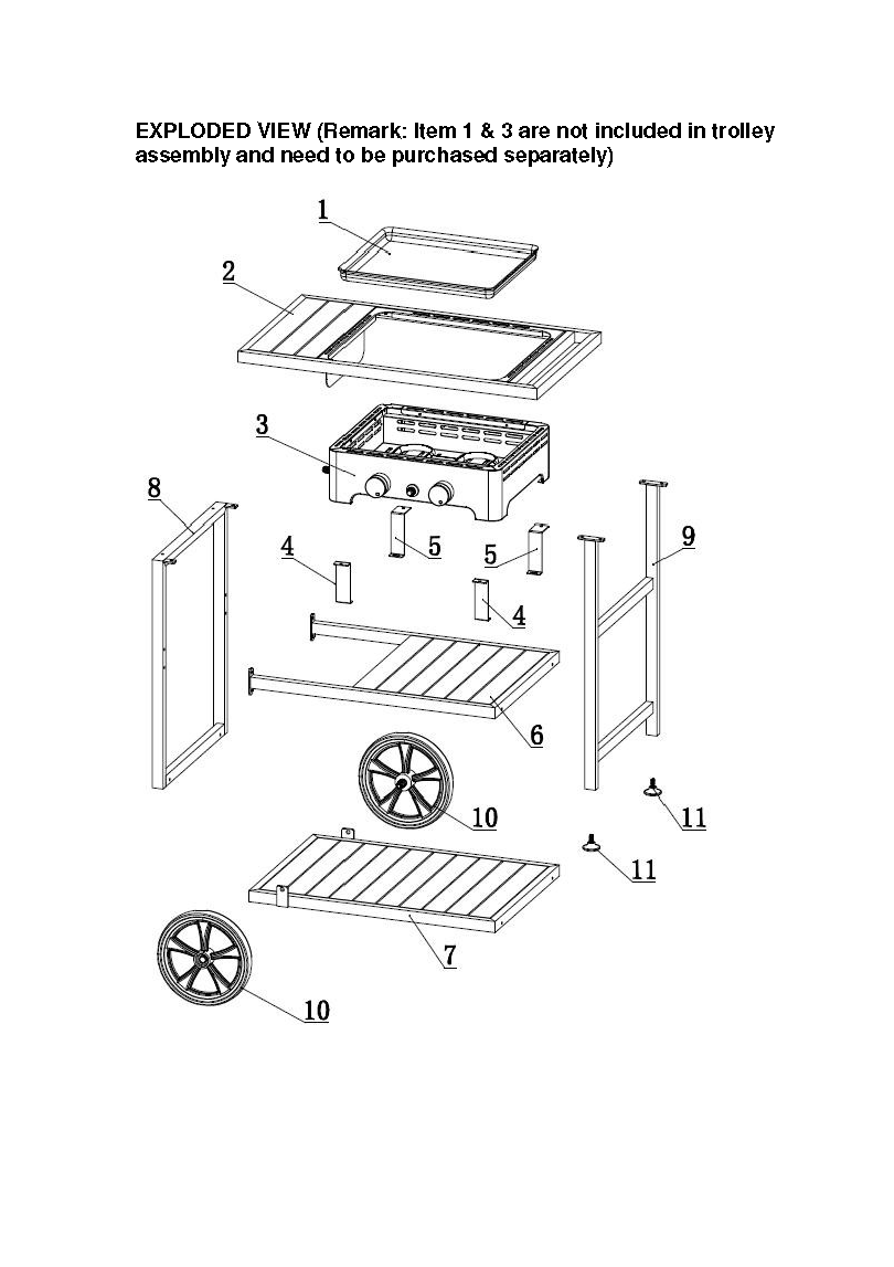 barbecook-victor-trolley-grillwagen-plancha-grill image 3