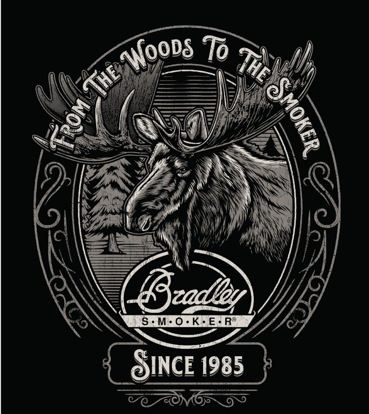 bradley-smoker-moose-t-shirt-bbq-shirt-schwarz-gr-l image 2