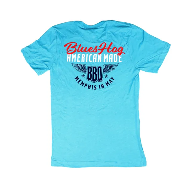 blues-hog-american-made-bbq-t-shirt-aqua-gr-l image 1