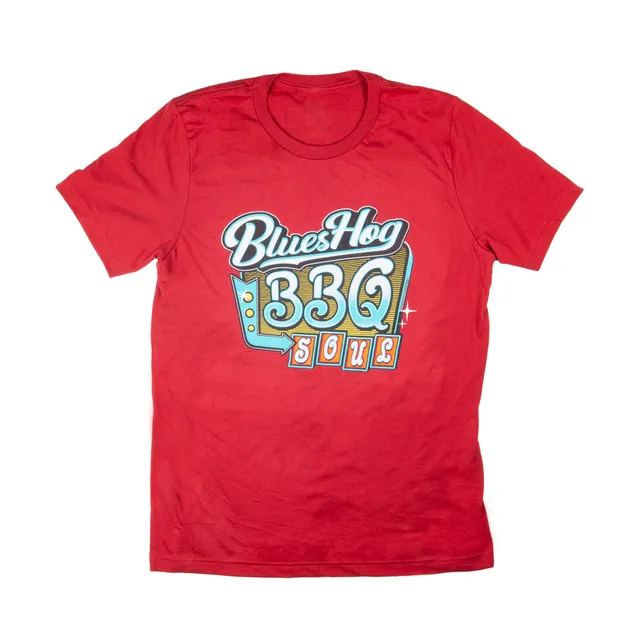 blues-hog-bbq-soul-t-shirt-herren-cardinal-l-baumwolle image 1