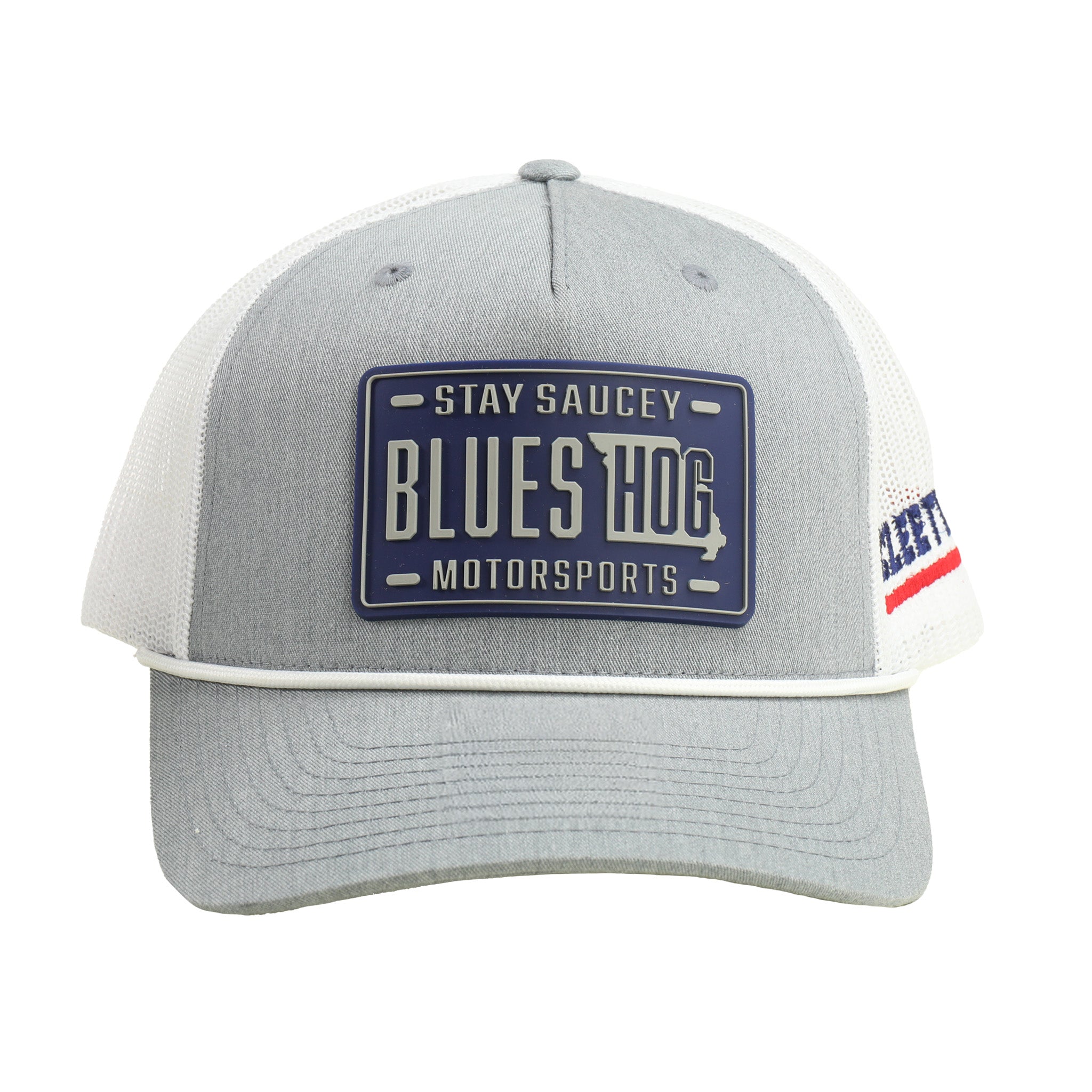blues-hog-apparel-cleetus-license-plate-cap-grau-trucker image 1