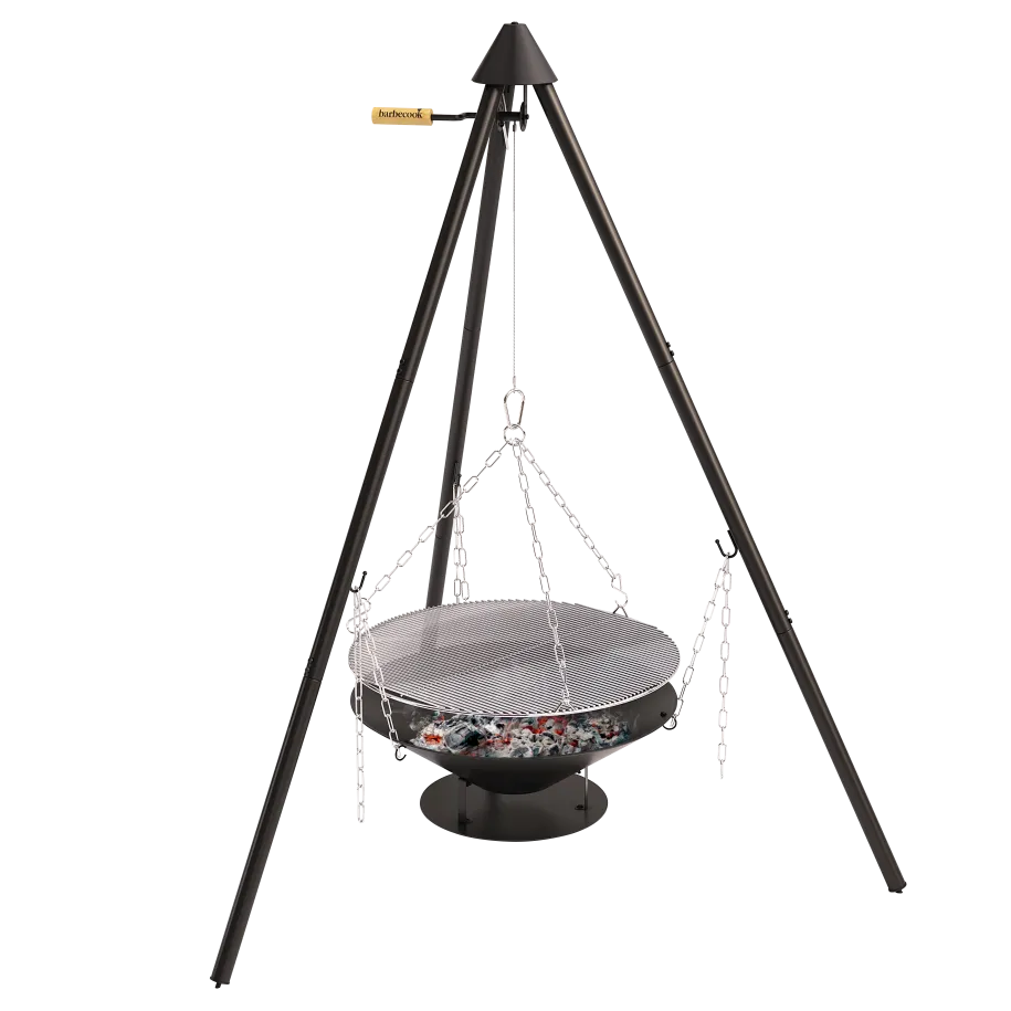 barbecook-junko-holzgrill-dreibein-mit-flaschenzug image 1