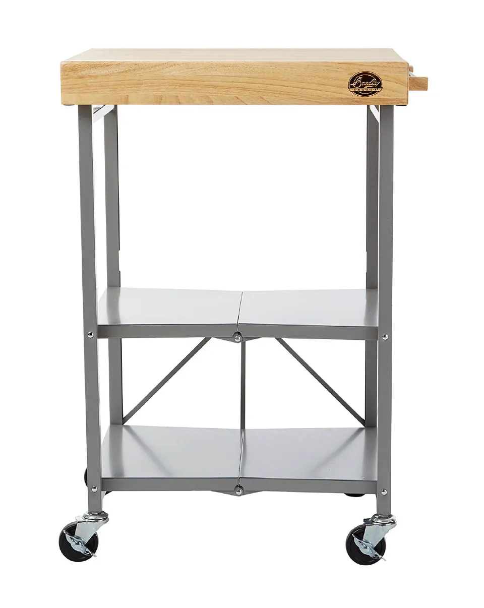 bradley-smoker-k-chenwagen-klappbar-holzplatte-grau-rollen image 1