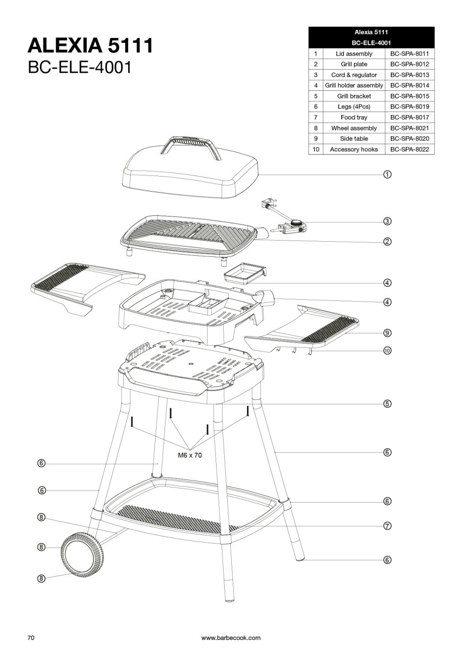 barbecook-alexia-5111-elektrogrill-mit-gestell-f-r-4-personen image 3