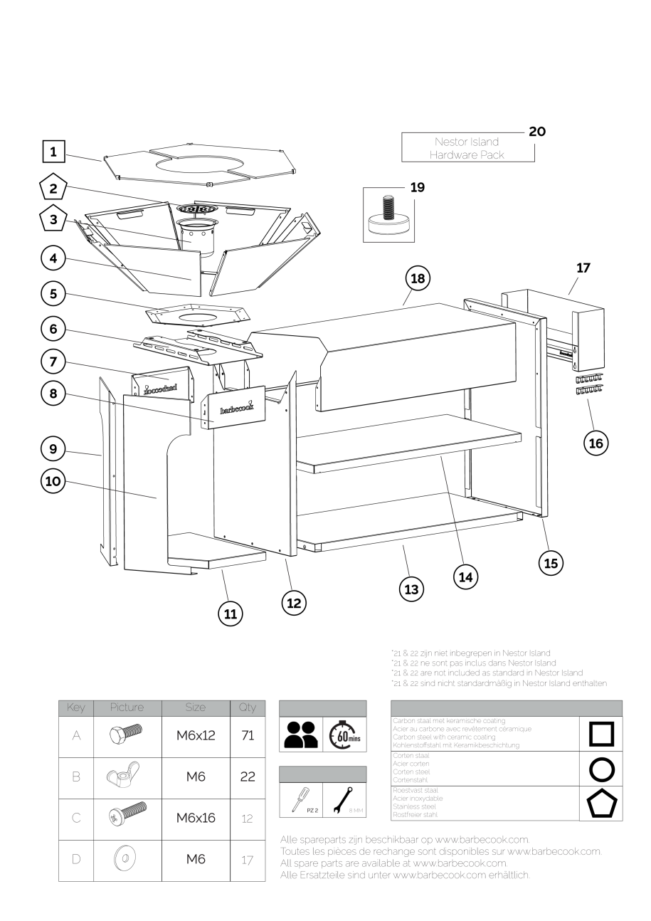 barbecook-nestor-island-grillinsel-outdoor-k-che-holzablage image 3
