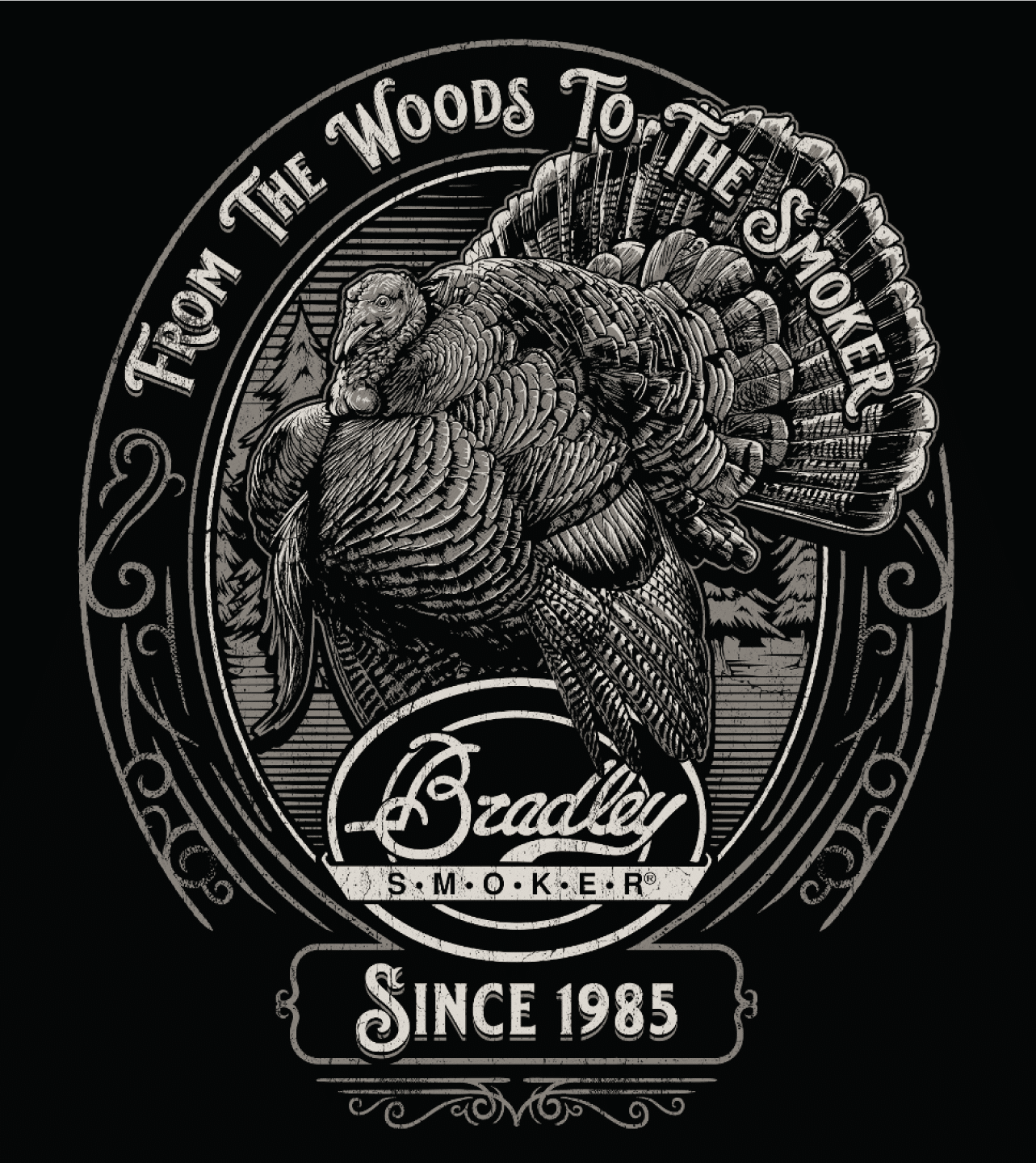 bradley-smoker-turkey-t-shirt-schwarz-gr-e-l-unisex image 2
