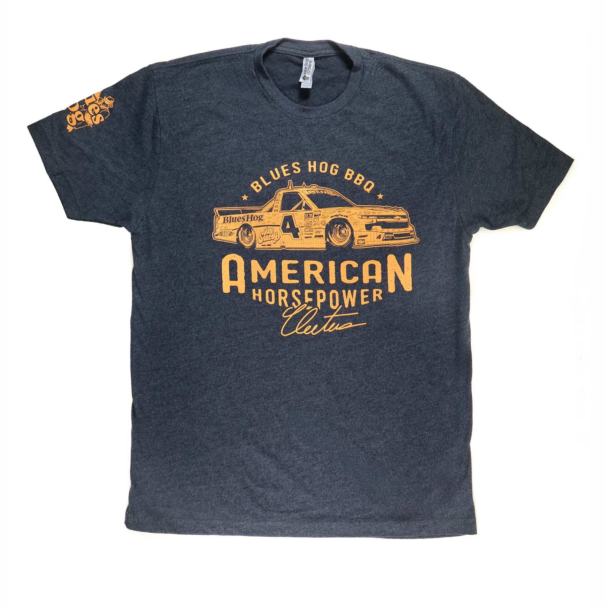 blues-hog-apparel-cleetus-horsepower-t-shirt-grau-baumwolle image 1