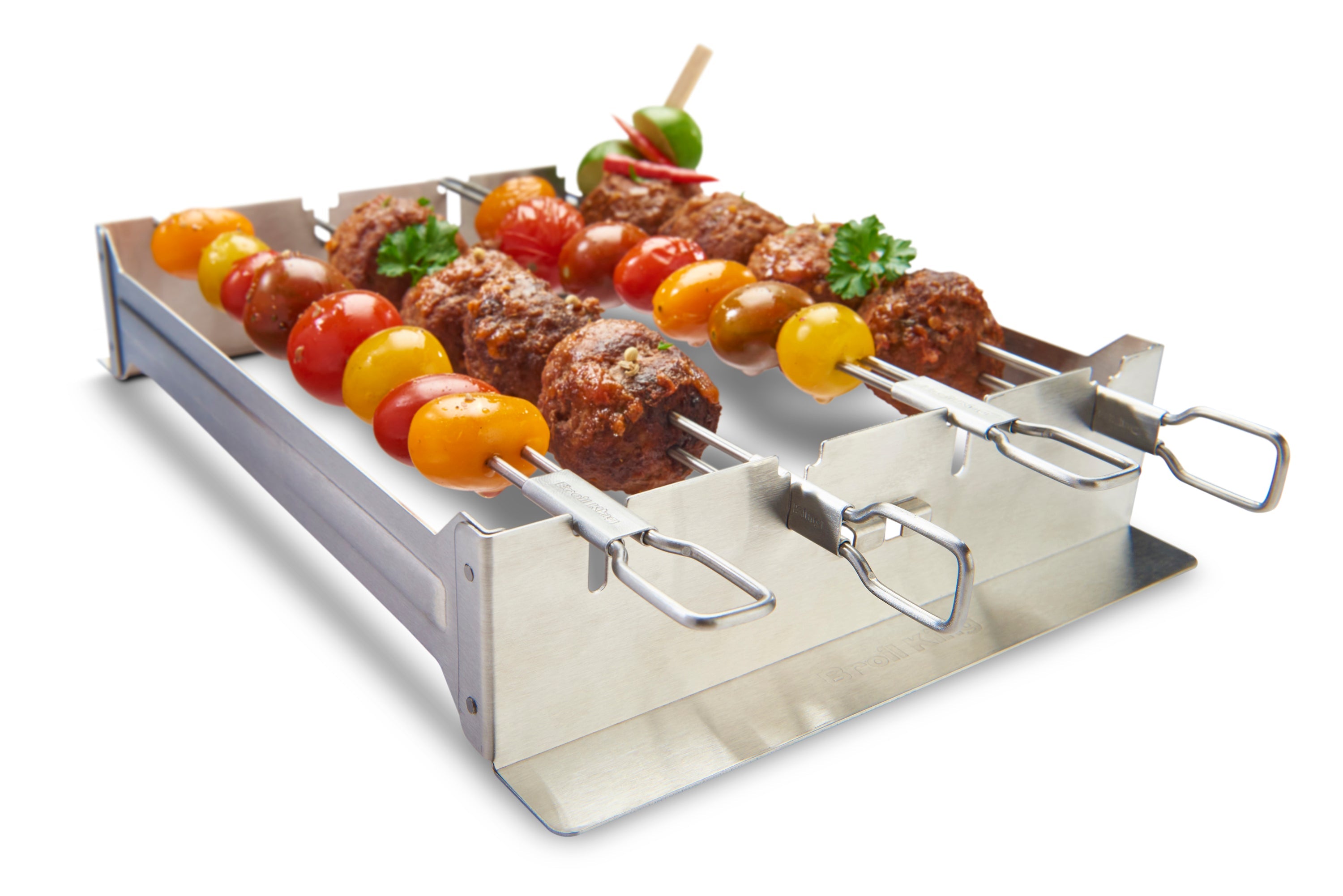 broil-king-kebab-rack-schaschlik-halter-edelstahl-mit-4-spie-en image 2