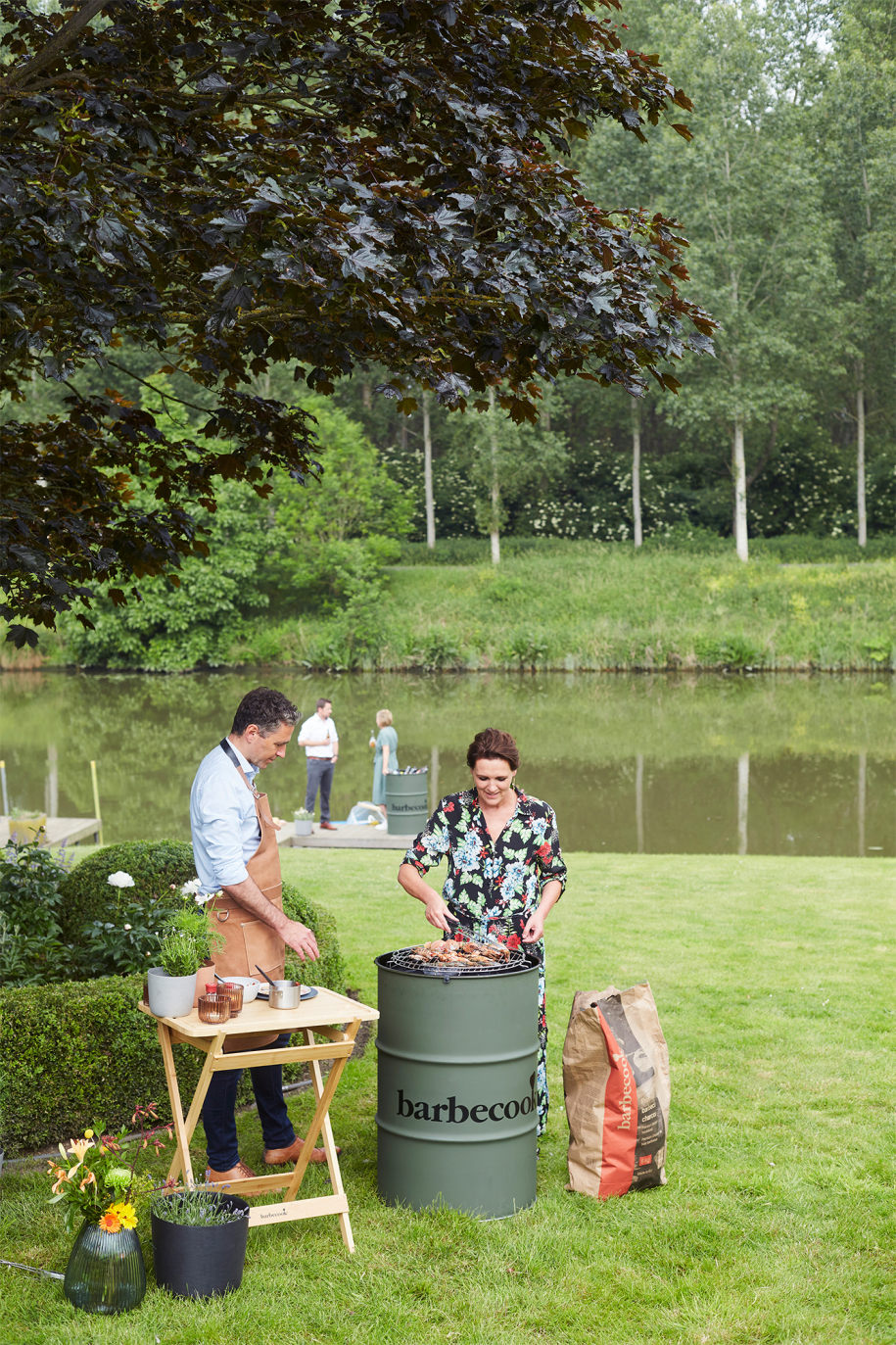 barbecook-edson-holzkohlegrill-army-green-mit-tisch image 6