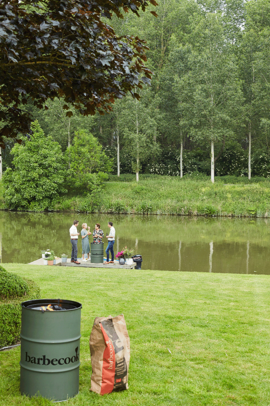 barbecook-edson-holzkohlegrill-army-green-mit-tisch image 5