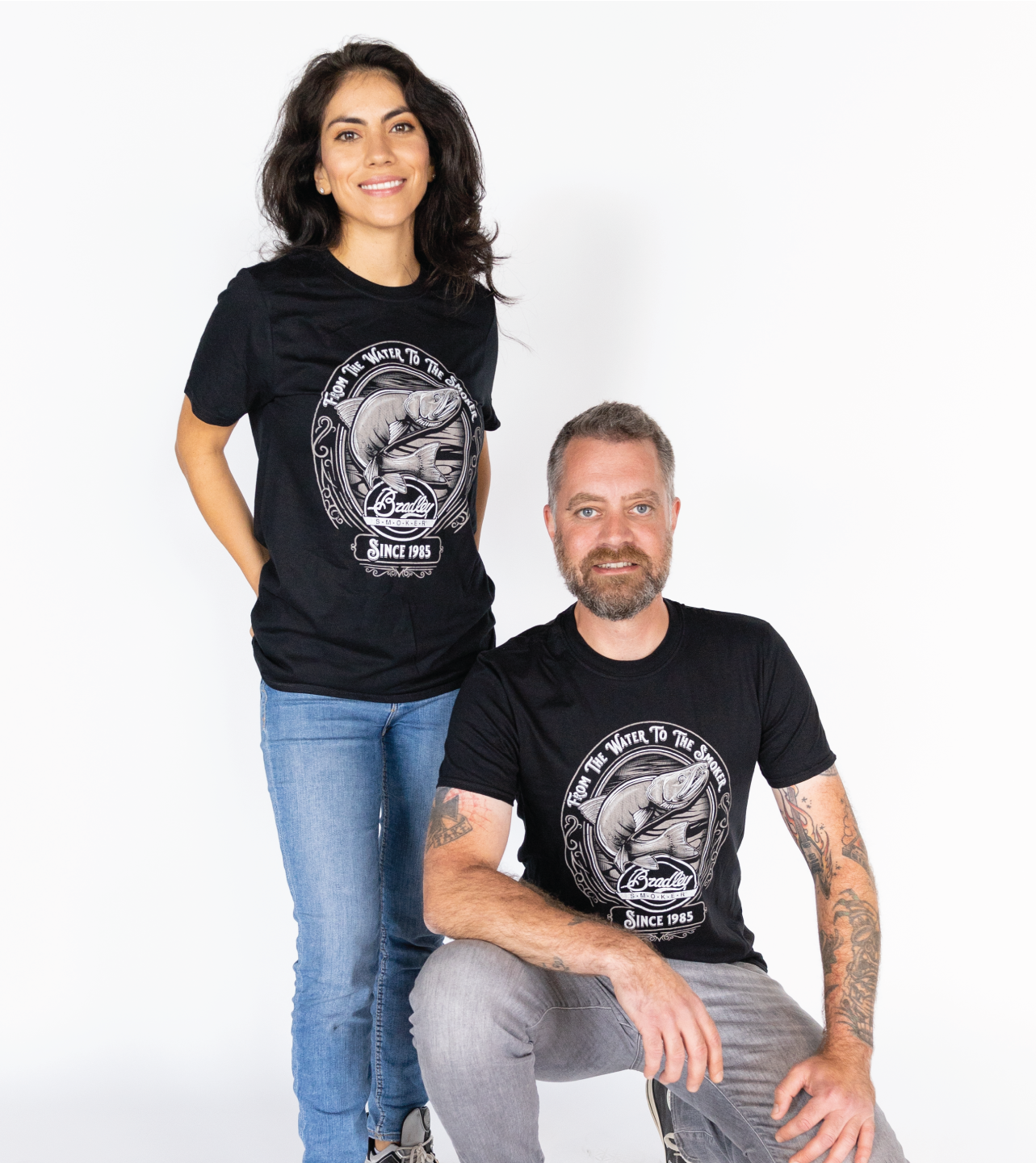 bradley-smoker-salmon-t-shirt-bbq-shirt-schwarz-gr-e-l image 1