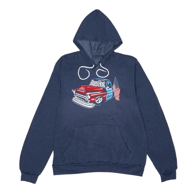 blues-hog-patriotic-truck-hoodie-kapuzenpulli-xl image 1