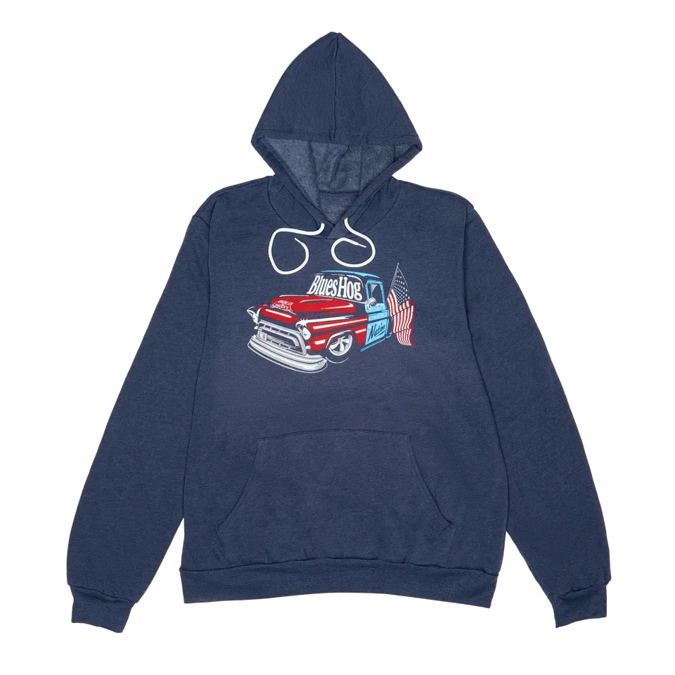 blues-hog-patriotic-truck-hoodie-kapuzenpulli-xl image 1