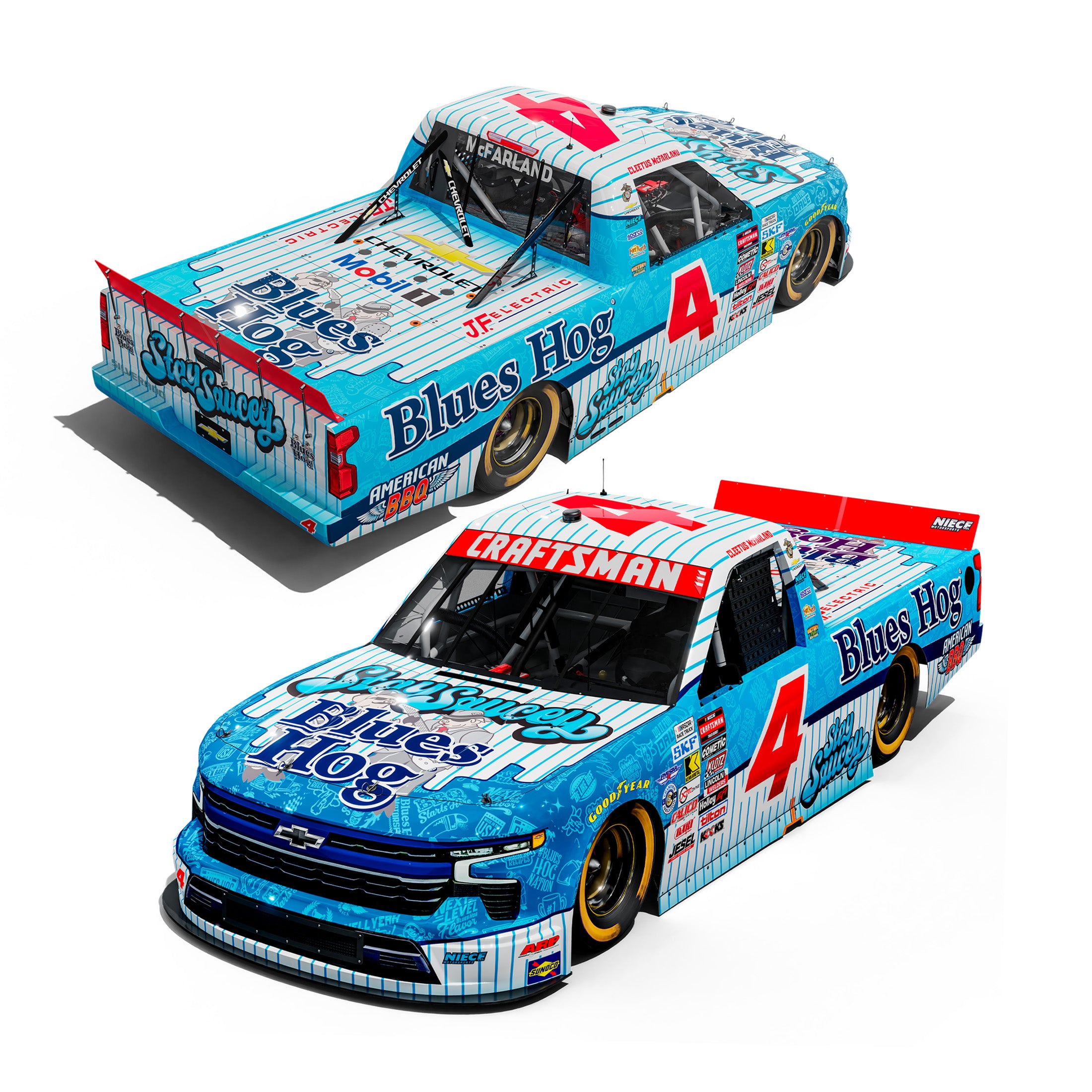 cleetus-mcfarland-blues-hog-silverado-modellauto-1-24 image 2